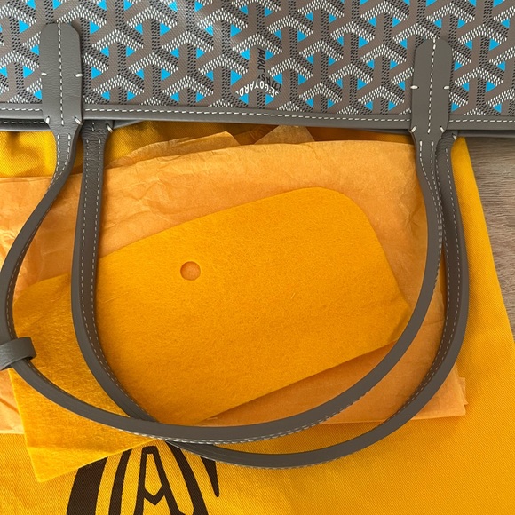 Rare Goyard GM Limited Edition Turquoise blue and Greige St Louis Tote Bag - Picture 12 of 16